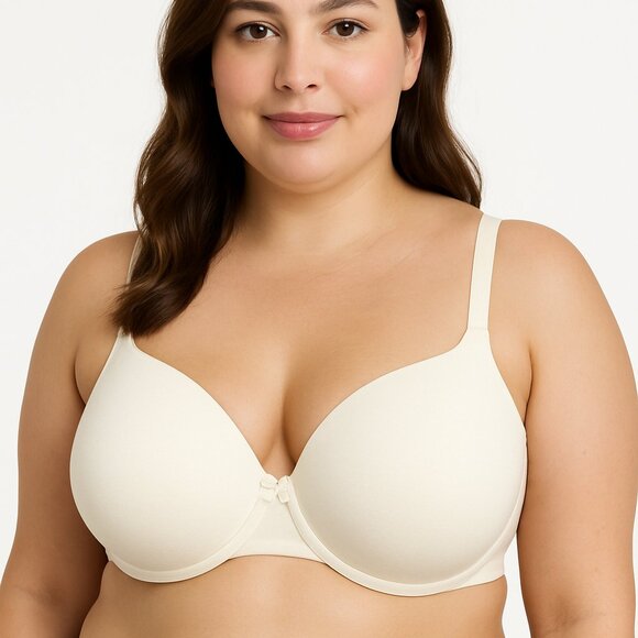 Cacique Lane Bryant Womens Bra Full Coverage Cotton Blend Plus Size 40F White - Picture 1 of 8